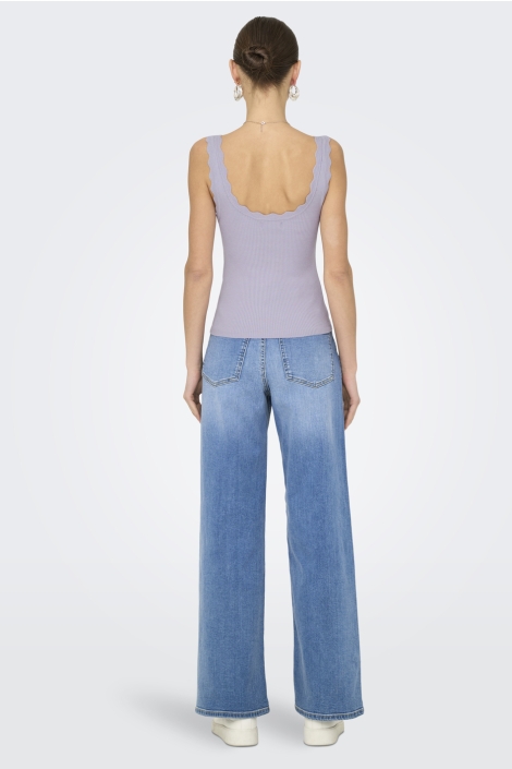 Jacqueline de Yong jdynanna s/l scallop edge top knt n